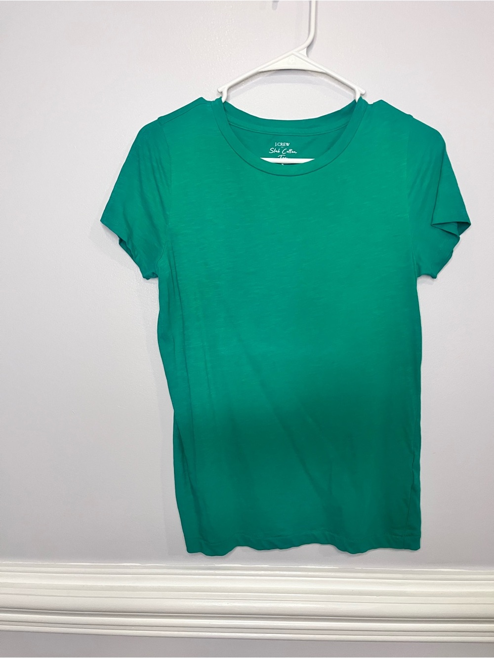 J. Crew Short Sleeve Crewneck Tee in Teal Green